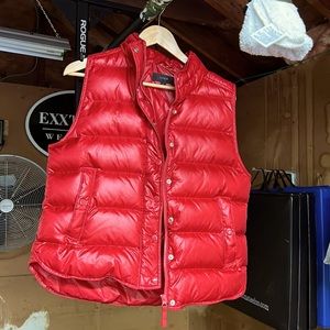Excellent condition J Crew Cherry red puffer vest